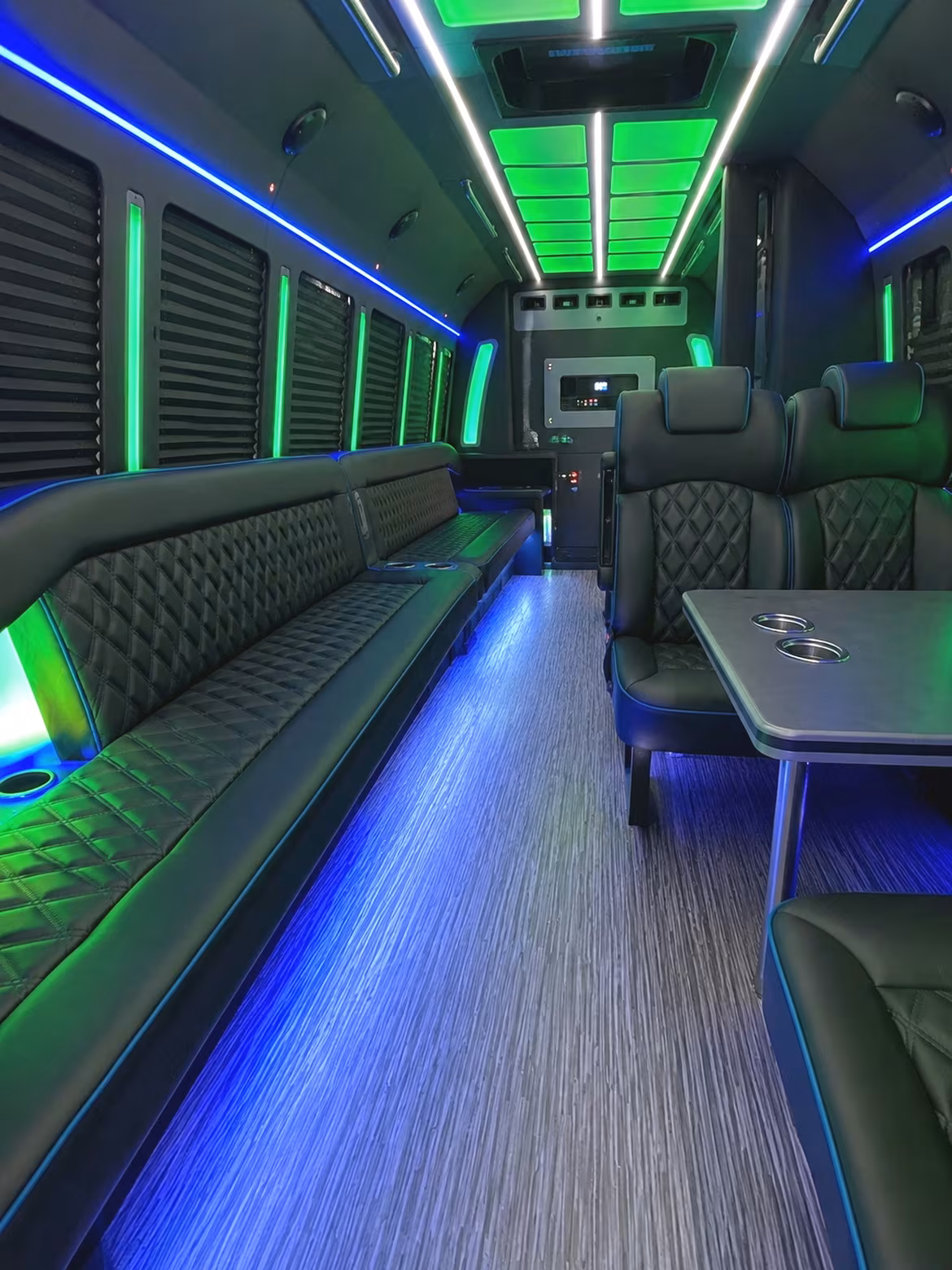 28 Passenger Party Bus Interior