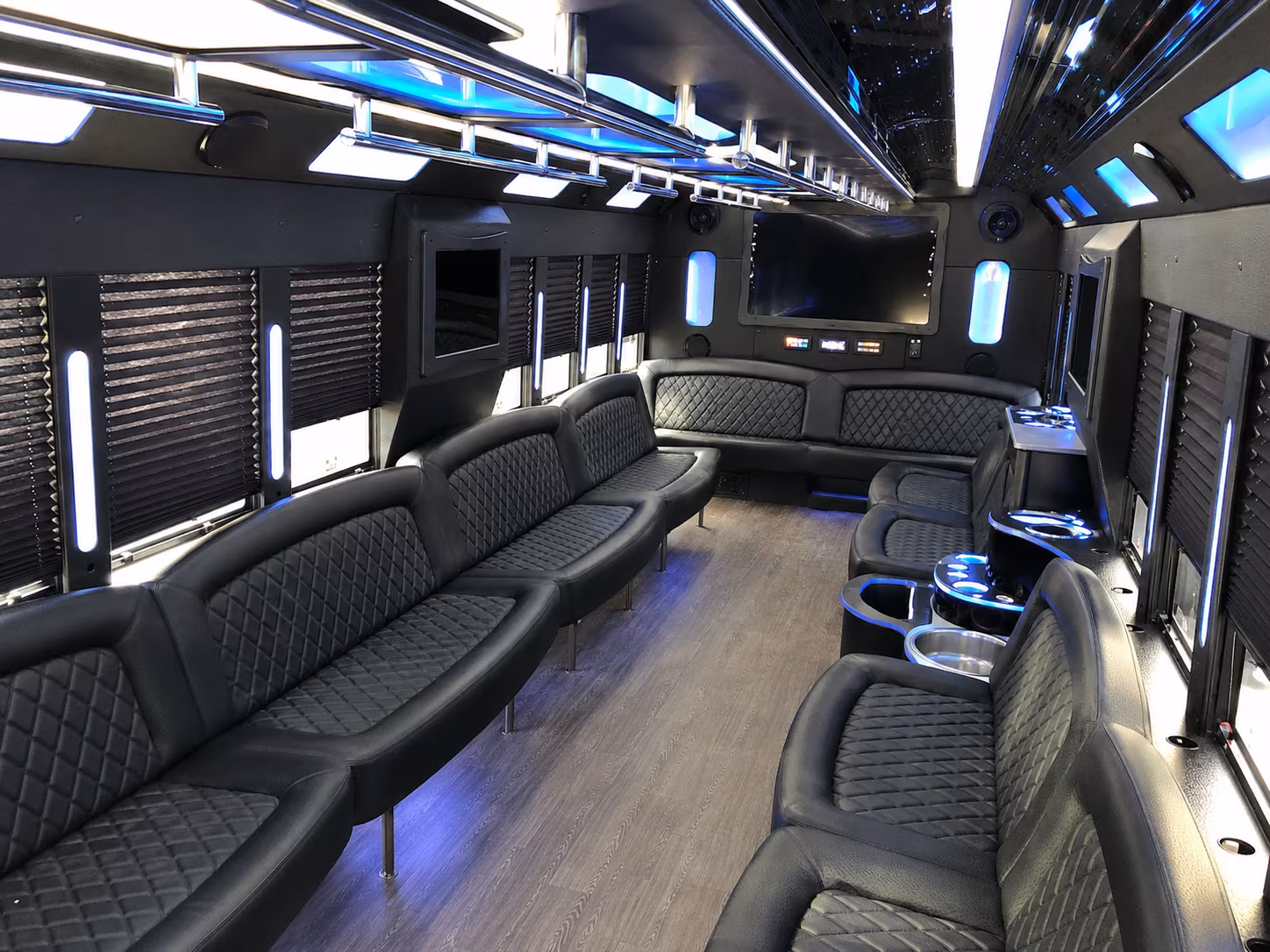 Group beside a Mercedes Sprinter limo in Winston Salem
