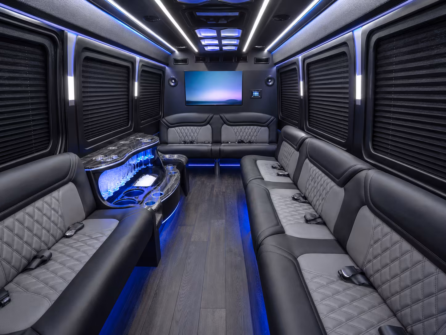 Winston Salem Airport Shuttle & Transportation party bus exterior