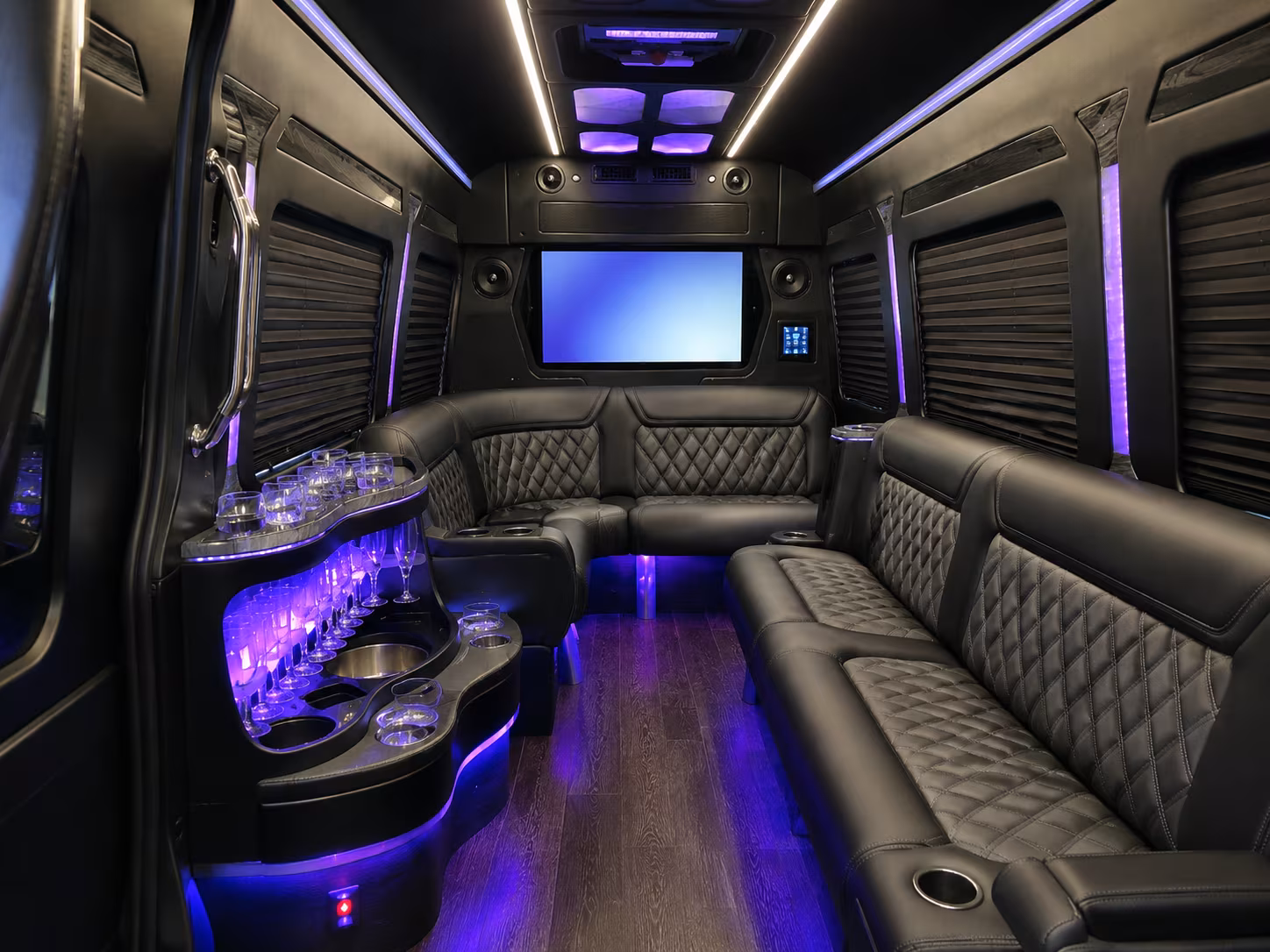 Winston Salem School Event Transportation party bus exterior
