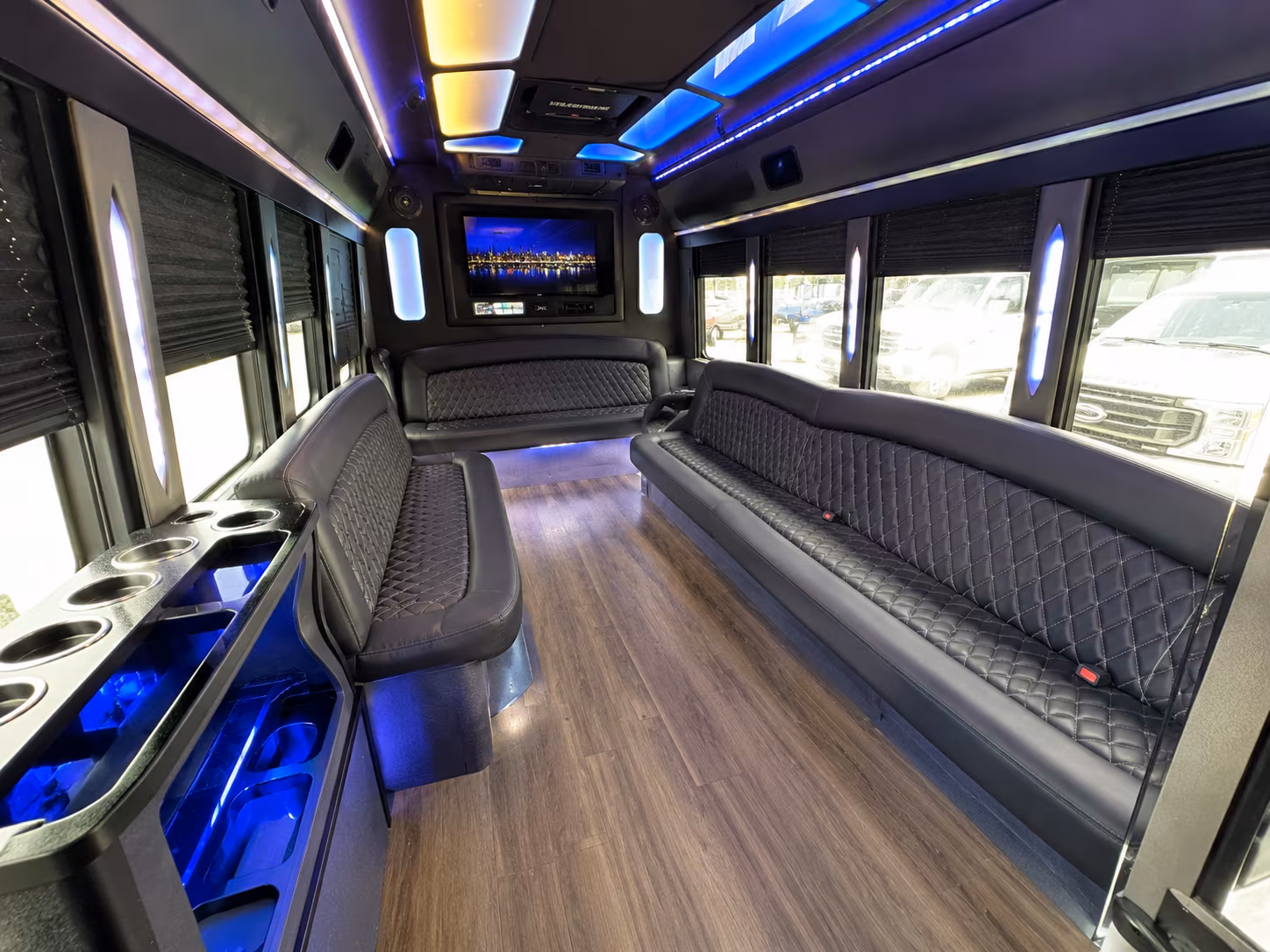 Winston Salem Sporting Event Transportation party bus exterior