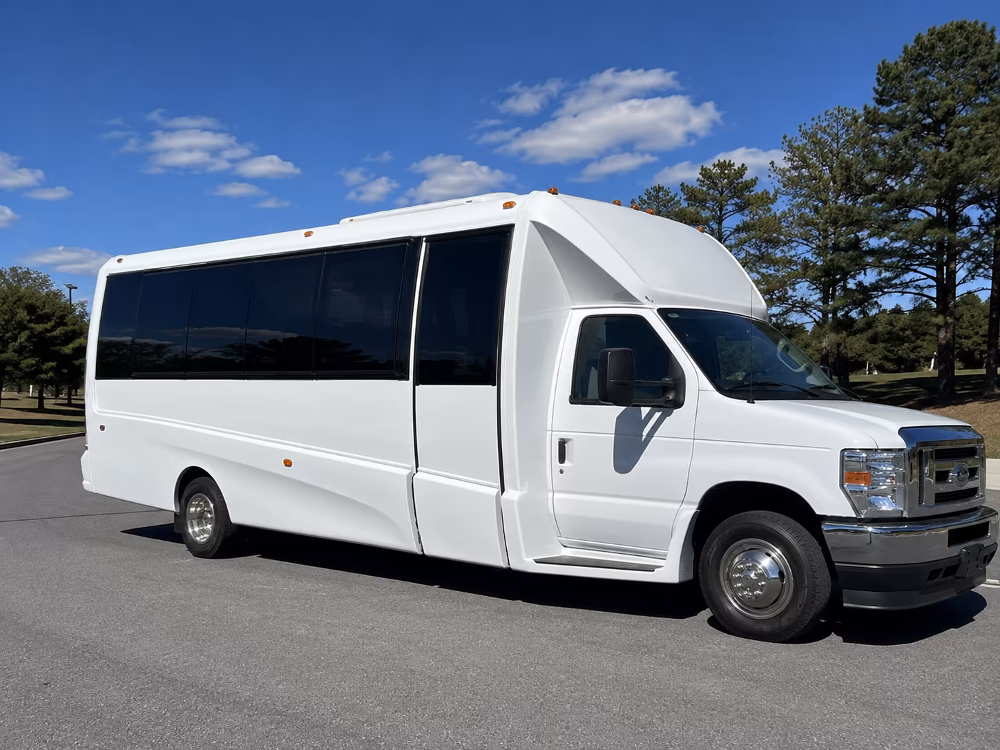 Winston Salem Wedding Transportation party bus exterior