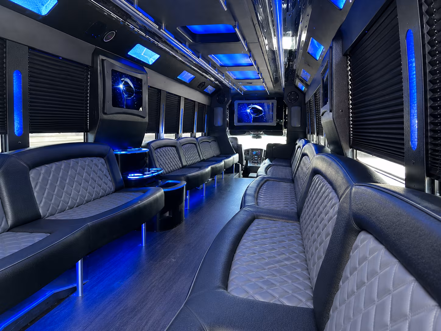 Winston Salem Wedding Transportation onboard seating