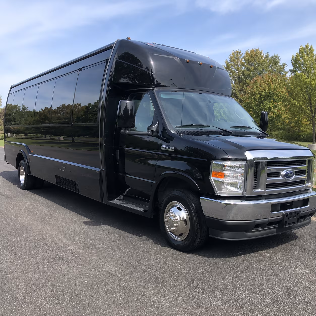 Winston Salem Wedding Transportation party bus exterior