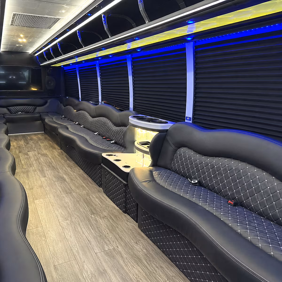 Winston Salem Winery Tour & Pub Crawl Transportation party bus interior