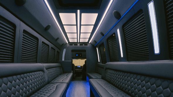 25 passenger party bus interior