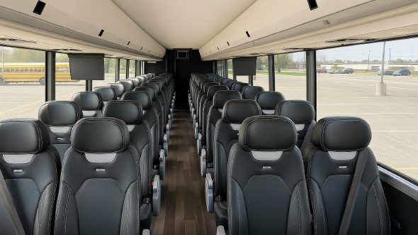 Interior of Winston Salem Party Bus Company's 28 Passenger Minibus in Winston Salem