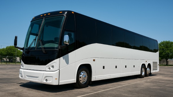 Exterior of Winston Salem Party Bus Company's 40 Passenger Charter Bus in Winston Salem