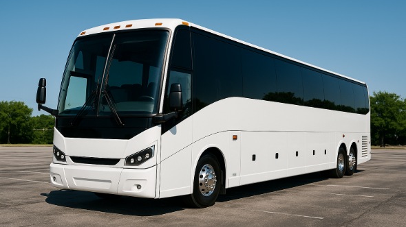 Exterior of Winston Salem Party Bus Company's 51 Passenger Charter Bus in Winston Salem