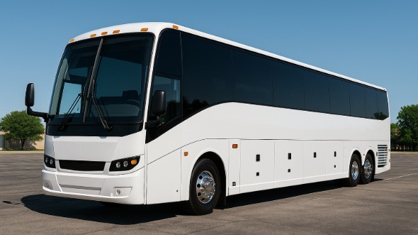 Exterior of Winston Salem Party Bus Company's 54 Passenger Charter Bus in Winston Salem