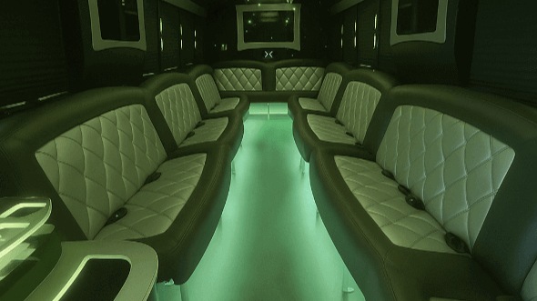 winston salem 20 passenger party bus interior